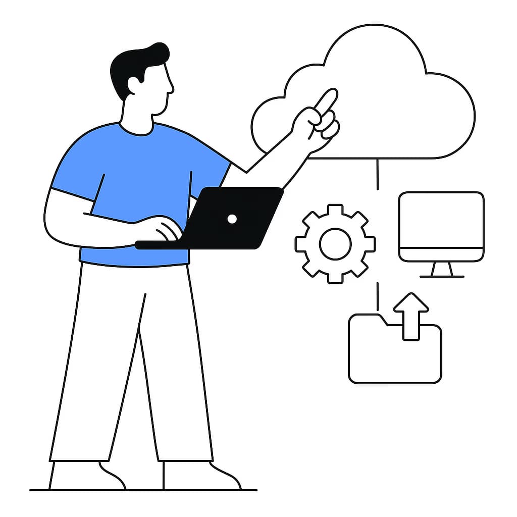 Cloud infrastructure illustration